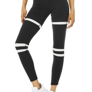 ALO YOGA High-Waist Legit Legging, Black/Bone XS